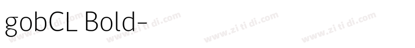 gobCL Bold字体转换